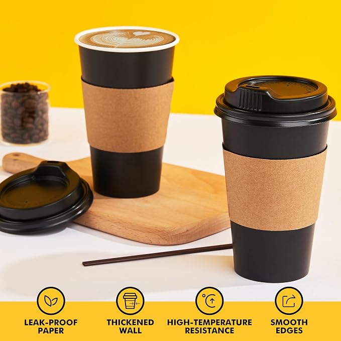 RACETOP 50 Pack 16 oz Coffee Cups - Image 7
