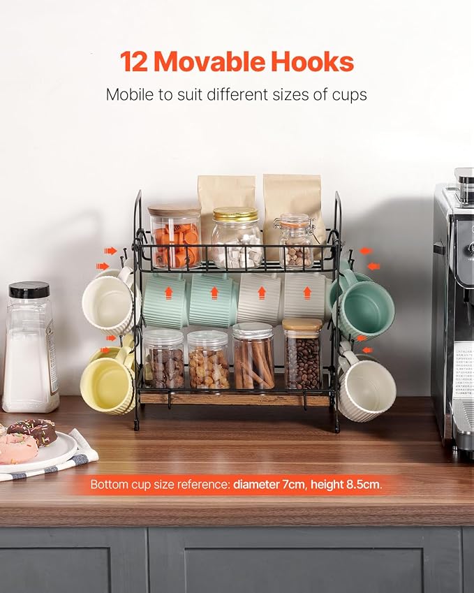 VEVOR 2 Tier Coffee Bar Organizer - Image 3