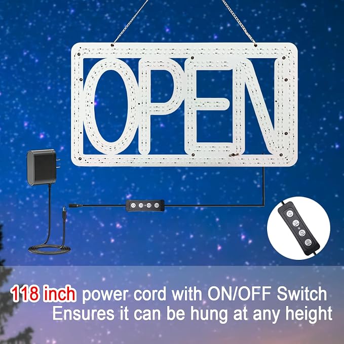 16.5"x9" Horizontal LED Open Sign - Image 5