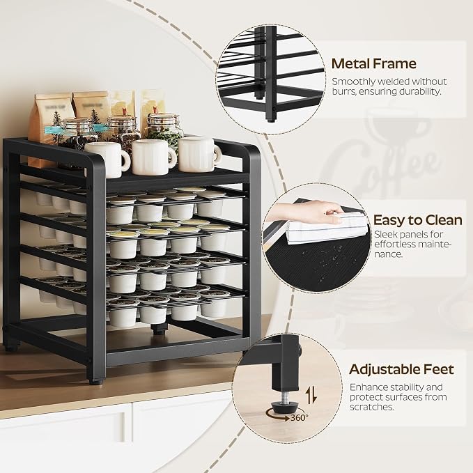 YATINEY Coffee Pod Drawer Holder, 4 Tier Organizer - Image 8