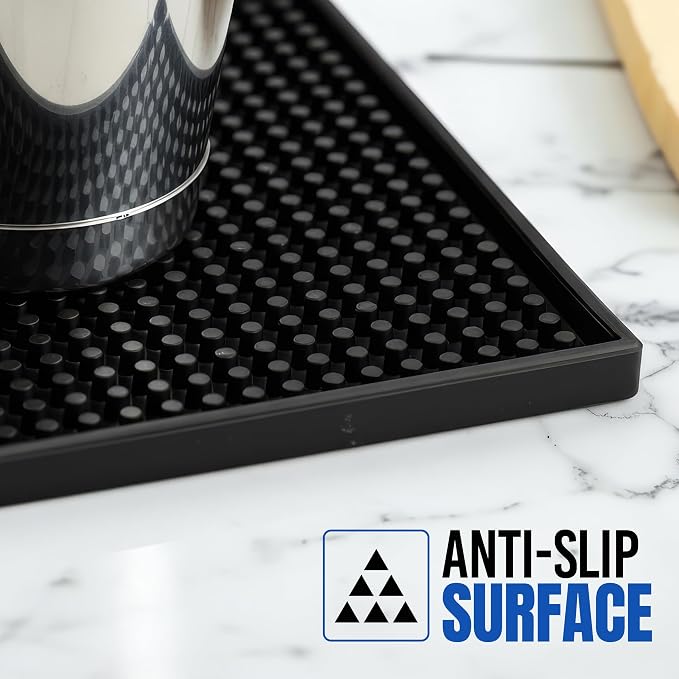 Commercial Standard Bar Mats 4 Pack, 18 x 12 Inch Rubber Non Slip Service Mats - Image 8
