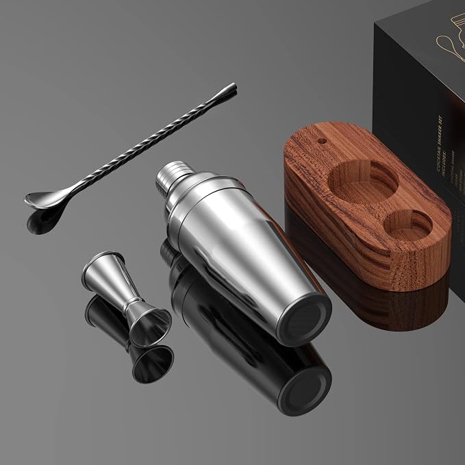 LUCKYGOOBO Cocktail Shaker Set, 24 oz Martini Shaker, Bartender Kit - Image 2