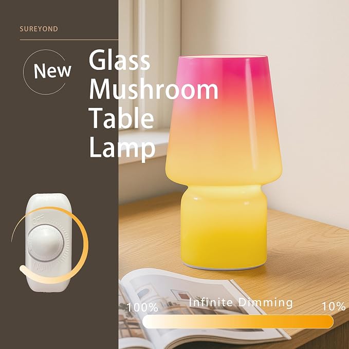 Mushroom Lamp, Mother's Day Gifts, Small Table Lamp, Cute Nightstand Kitchen - Image 2