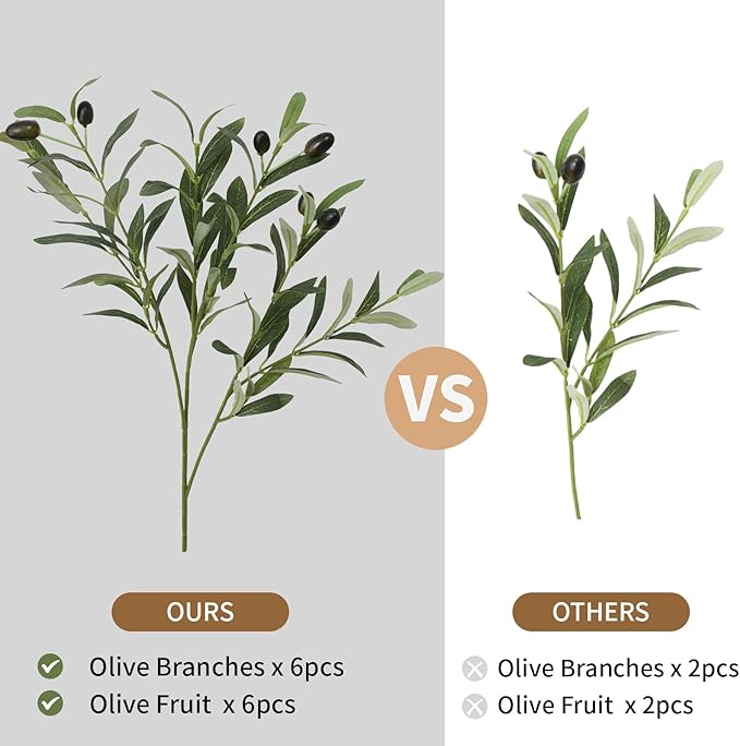 Leftover 6PCS 18Inch Faux Olive Branches - Image 4