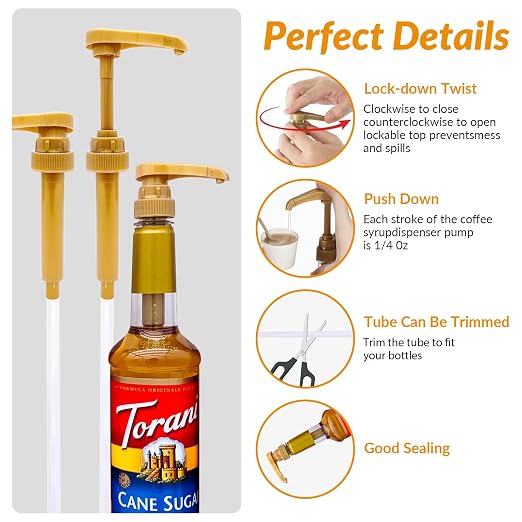 4Pcs Coffee Syrup Pumps: Compatible - Image 5