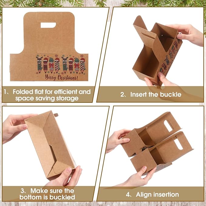 24 Sets Christmas Drink Carrier - Image 4