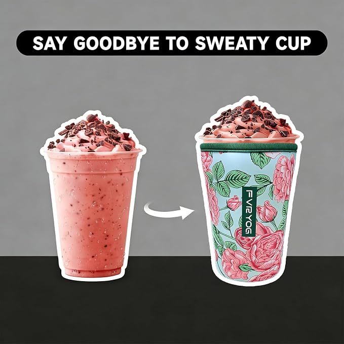 Reusable Insulated Neoprene Iced Coffee Sleeves - Image 4