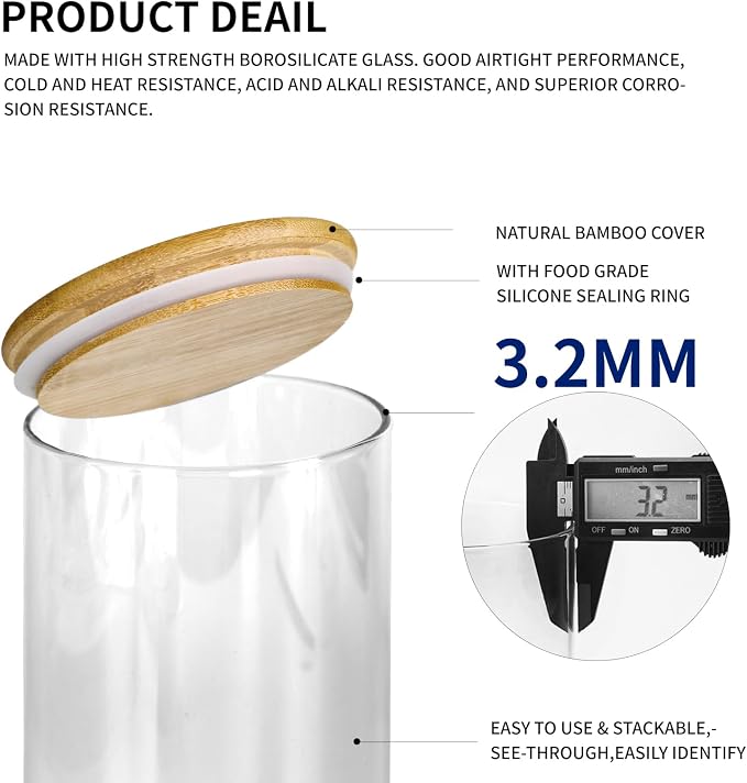 ZOMUIA Glass Coffee Containers Airtight Coffee Bean Storage Canisters - Image 9