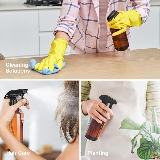 Uineko Spray Bottles 2-Pack, 10 Oz, Mist & Stream, Heavy Duty Spraying Empty - Image 7