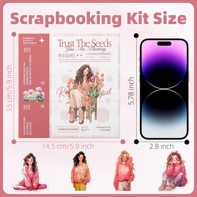 Animated Beautiful Female Themes Sticker Scrapbooking Supplies - Image 6