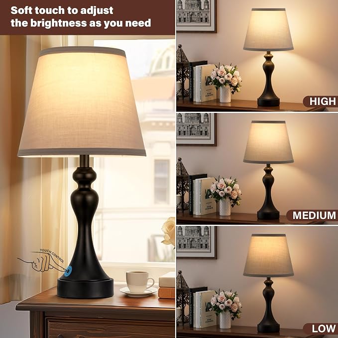 Seealle Touch Lamps for Nightstand - Image 2