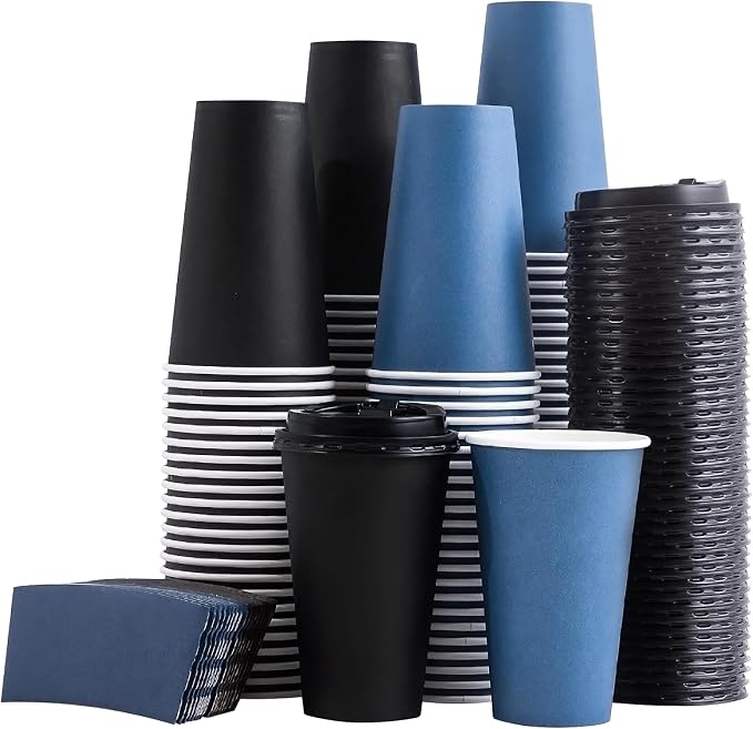 SIUQ 500 Pack 16 oz Disposable Coffee Cups by SIUQ