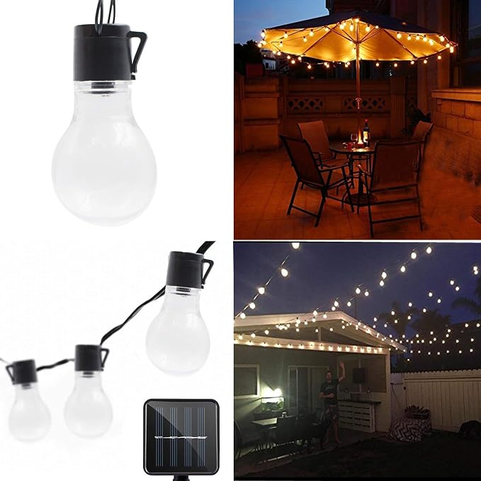 Solar Bulb String Lights, MUEQU 16ft Globe String Lights - Image 8