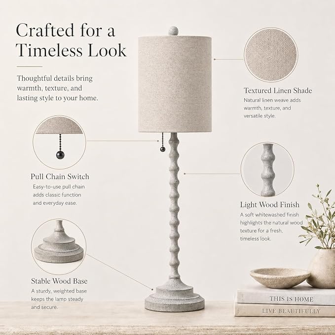 Rustic Farmhouse Buffet Lamps Set of 2, Cozy Glow to Living Rooms, Dining Rooms - Image 8