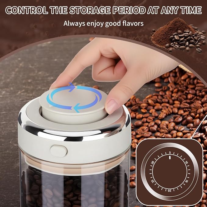 37oz Airtight Glass Coffee Canister - Image 5