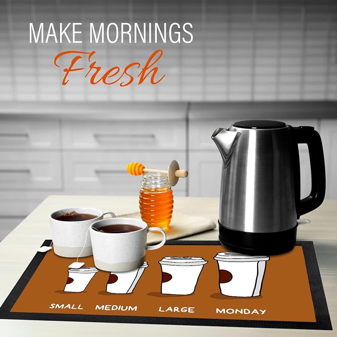 Coffee Bar Mat - Coffee Gifts - Coffee Lover - Coffee Bar Accessories - Barista - Image 4