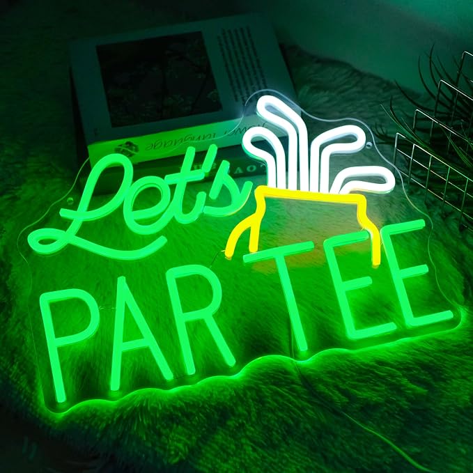 Let's Par Tee Neon Sign Dimmable Golf Neon Light Sign - Image 6