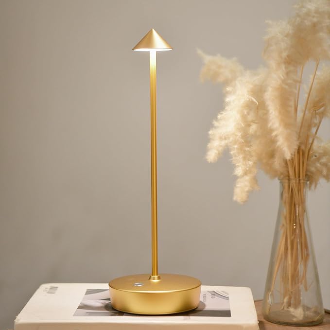 Rechargeable Cordless Table Lamp, 6000mAh LED Battery Operated Desk Lamp Touch by Tpczqj