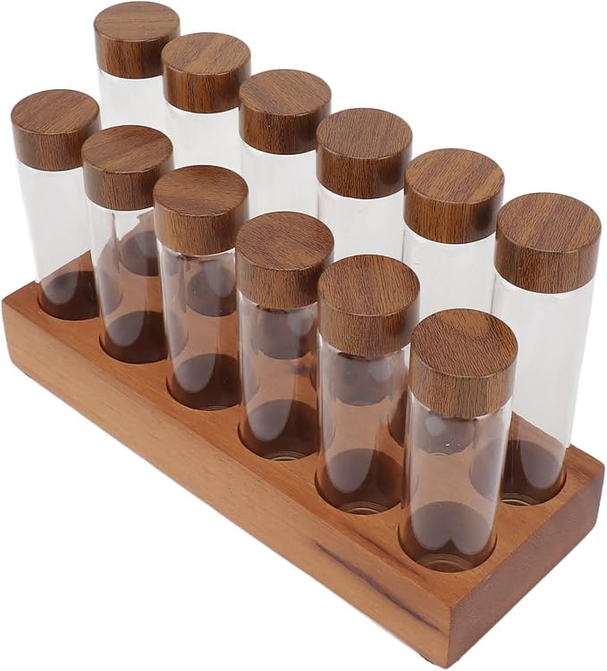 Fydun Clear Glass Coffee Bean Storage Jar, Tubes - Image 3