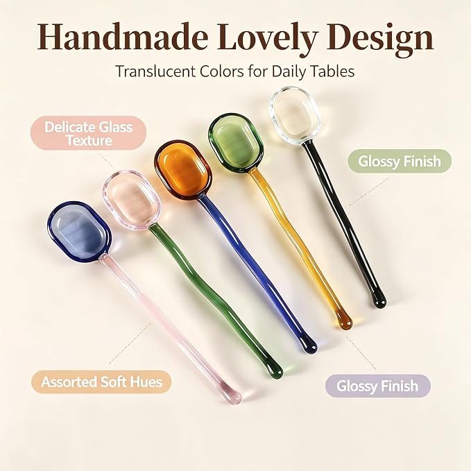 Glass Spoons 5/6 Pieces - Image 2