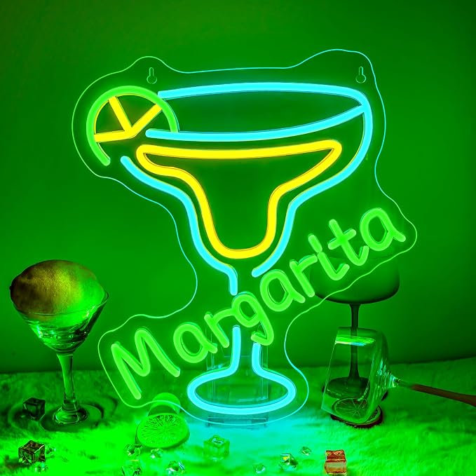 Margarita Neon Sign Tropical Light LED Wall Decor by DREAMFORT