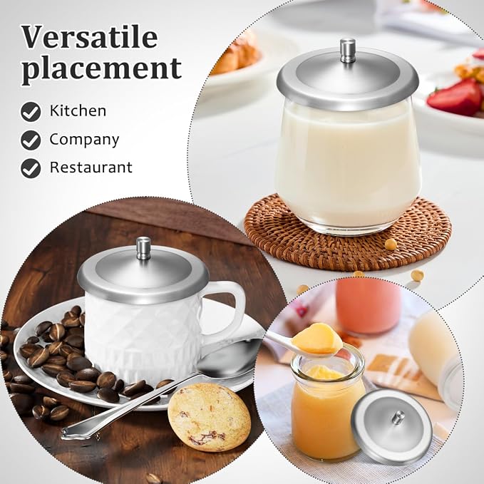 DOITOOL 5Pcs Reusable Lids Stainless Steel Cup Covers - Image 7