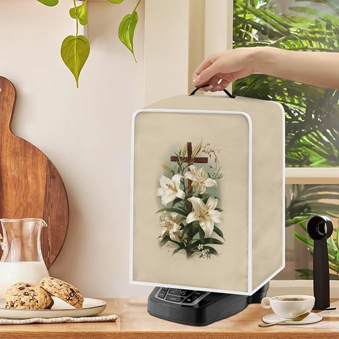 Cross Flower Coffee Machine Cover Heavy Duty Heat Resistant Waterproof - Image 4