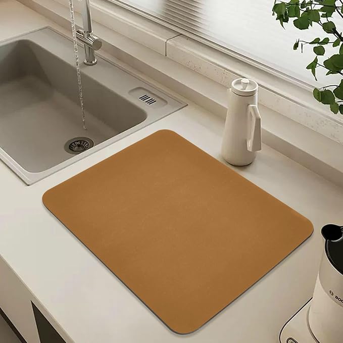 Camel Dish Drying Mat for Kitchen Counter No-slip Rubber Bottom Dish Drying Pad - Image 6
