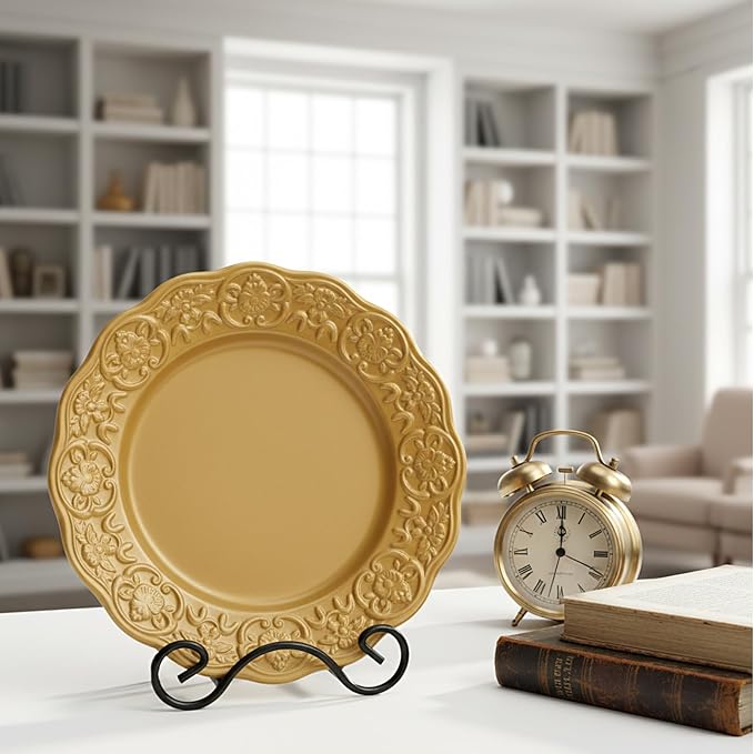 2 Pcs Tea Cup and Saucer Display Stand Metal Saucer Organizer Plate Coffee Mug - Image 3