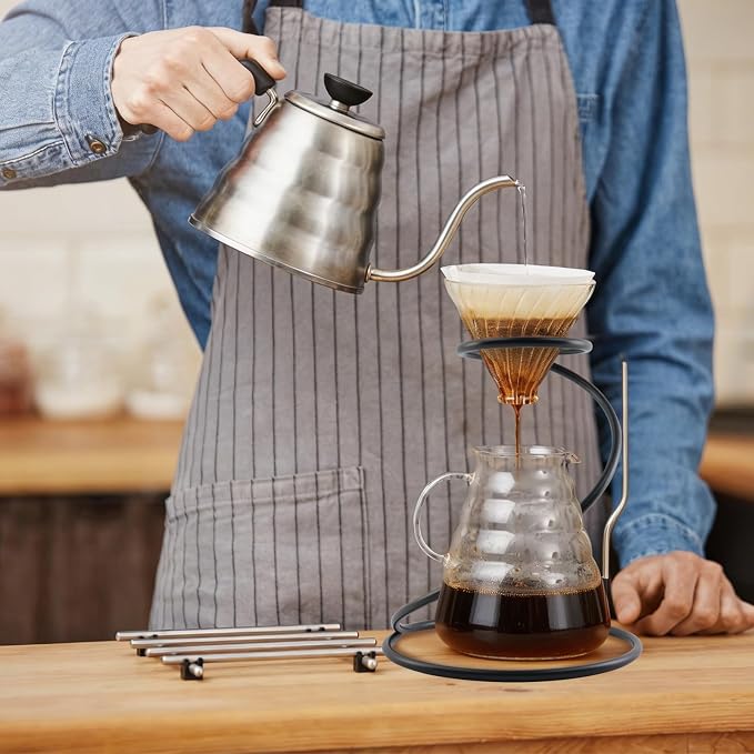 Dnyta Metal Coffee Dripper Stand, Spiral Pour Over Coffee Dripper Stand Filter - Image 5