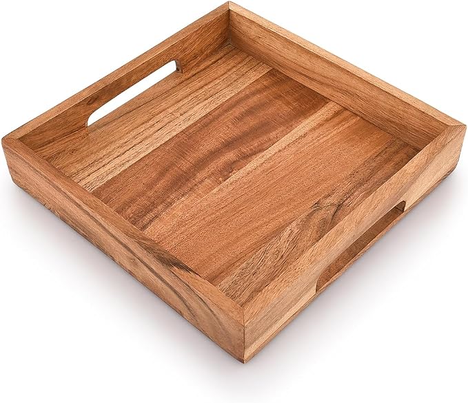 Samhita Acacia Wood Serving Tray - Image 3