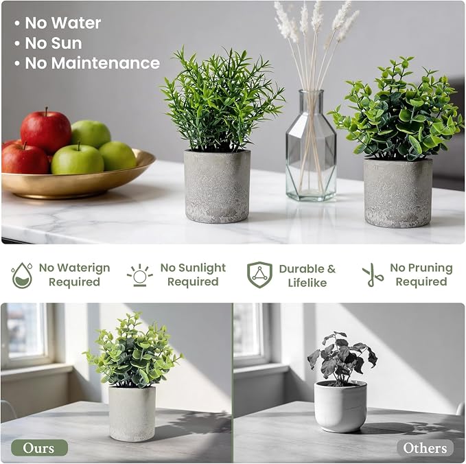 Artificial Potted Plants Small Faux Plants - Image 4