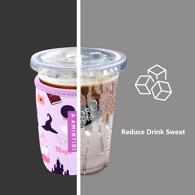 3 Pack Reusable Sleeve for Iced Coffee Cup, Coffee Neoprene Sleeve for Iced&Hot - Image 2