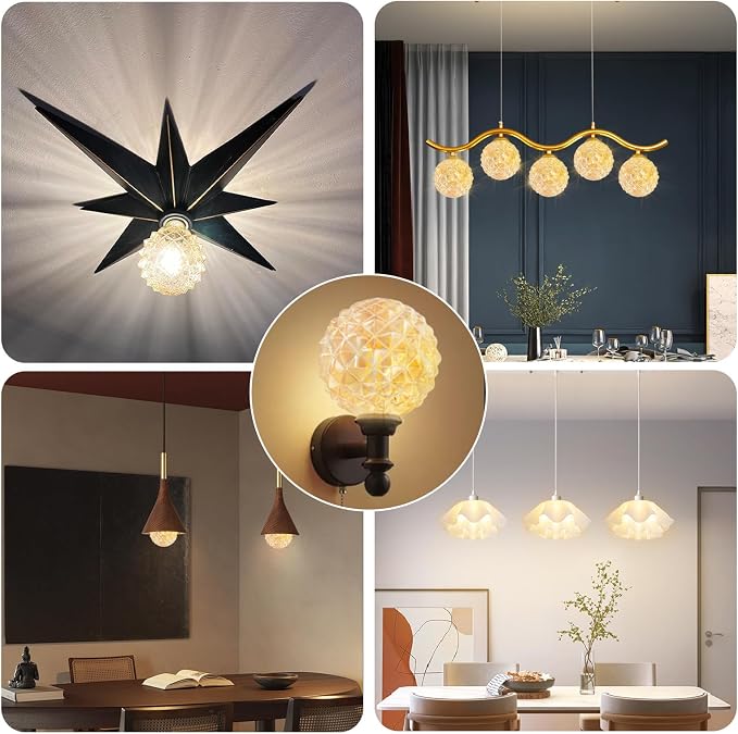 Vintage Edison Bulb G30 G95 6W Equivalent 60watt, Dimmable CRI 90+ LED Filament - Image 5