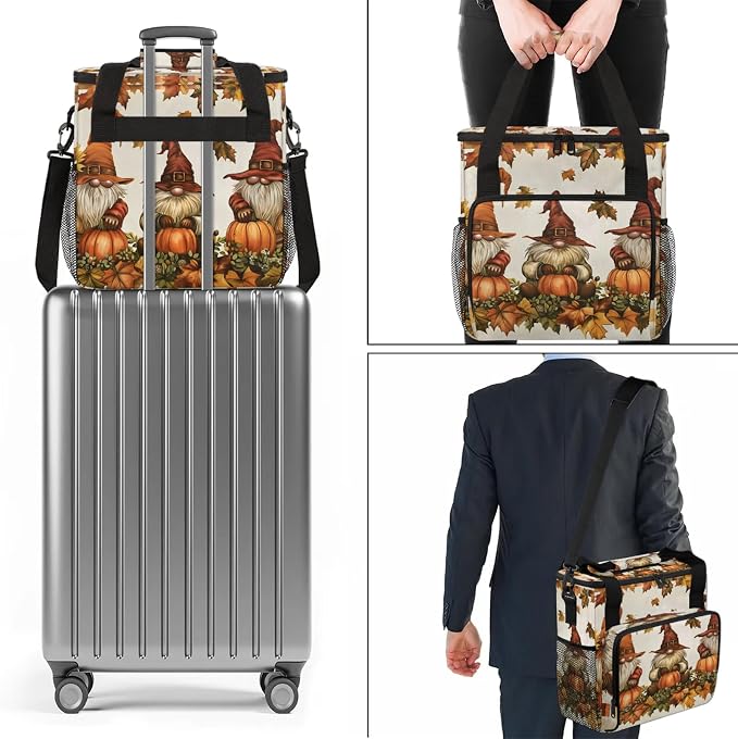 Halloween Fall Gnomes Coffee Maker Carring Bag, Large Insulated Storage - Image 7