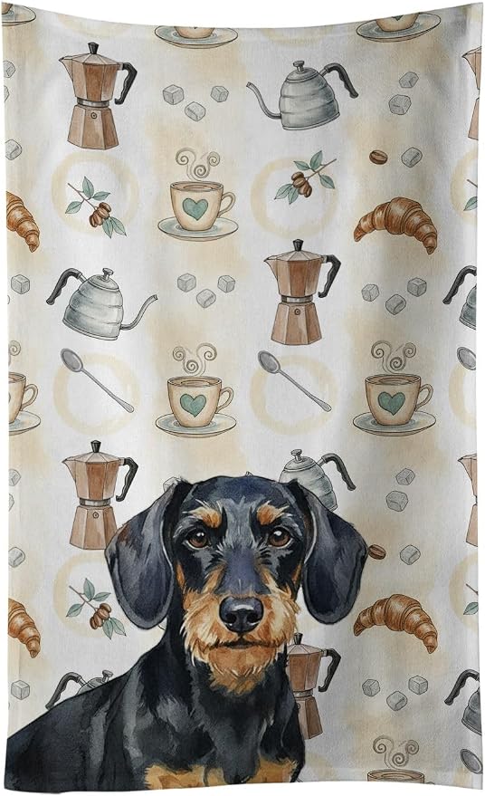 Caroline's Treasures Wirehaired Black and Tan Dachshund Coffee Bar Kitchen by CarolinesTreasures