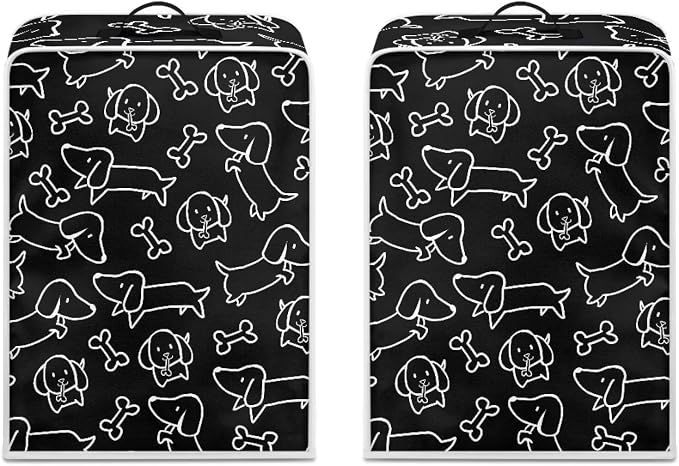 Black Dachshund Coffee Maker Cover Lightweight Kitchen Accessories Decor by Psesaysky
