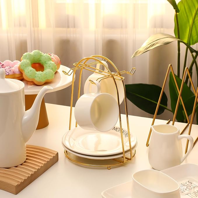 jojofuny Golden Mugs Display Holder Stand - Image 2