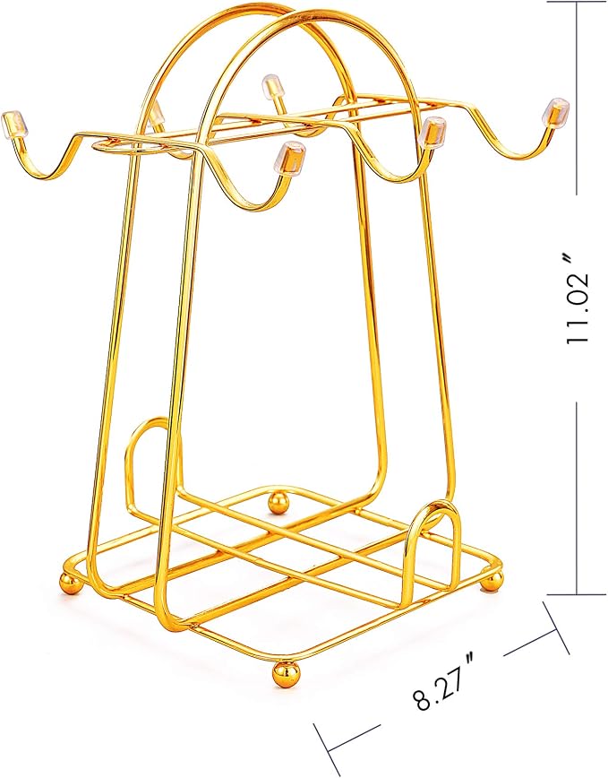 CHENP.HMC Home Storage Mug Hooks Stainless Steel Wire Rack Display Stand Service - Image 5
