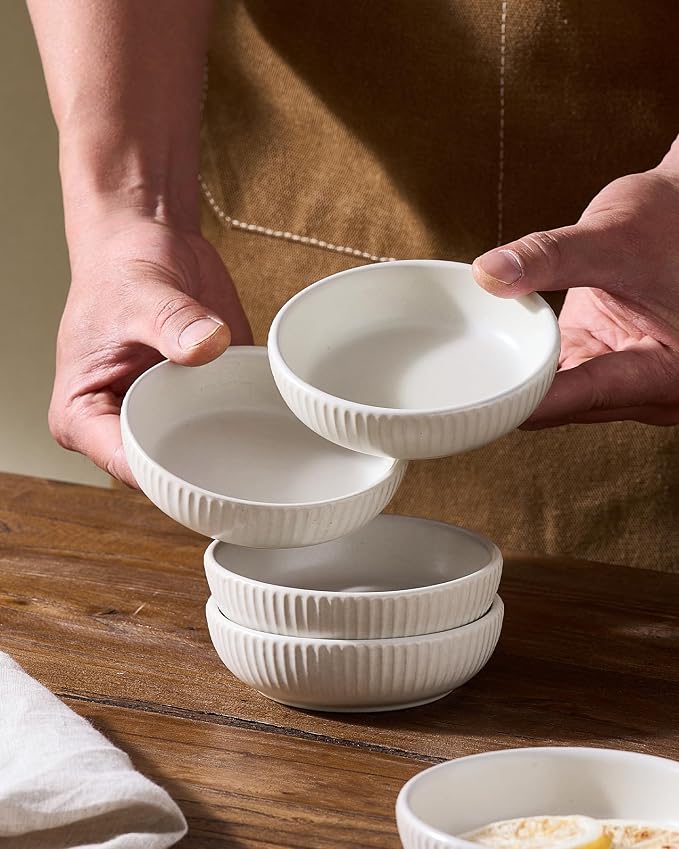 famiware Starlight Soy Sauce Dish Ceramic Dipping Bowls Set of 6, 3 oz - Image 2