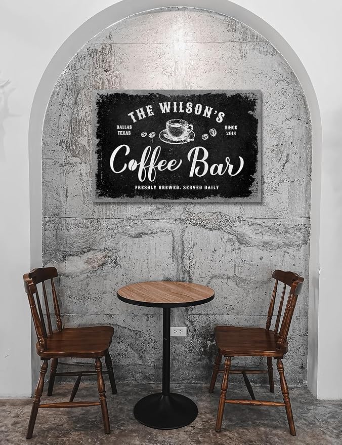 IPIC - Rustic Coffee Bar Sign Brew and Bloom, Large Canvas Print Wall Art - Image 4