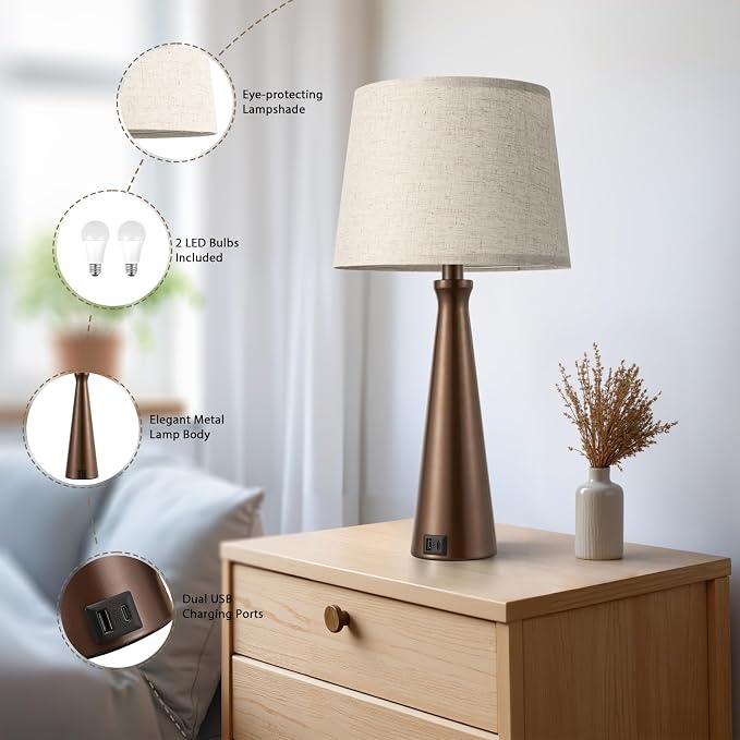 Seealle Modern Table Lamps Set of 2 - Image 6