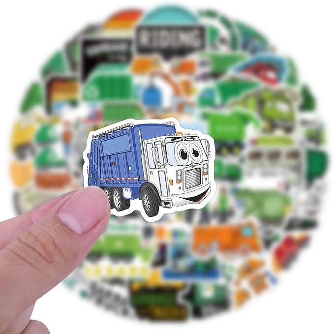 60Pcs Garbage Truck Stickers, Waterproof Vinyl Recycling Truck Decals - Image 2
