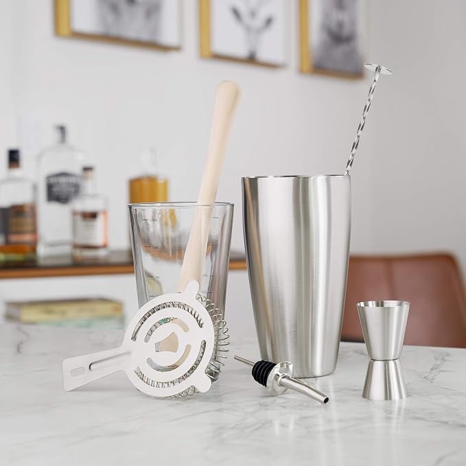 True 7-Piece Barware Set for Mixed Drinks and Cold Brew Cocktails, Includes - Image 9