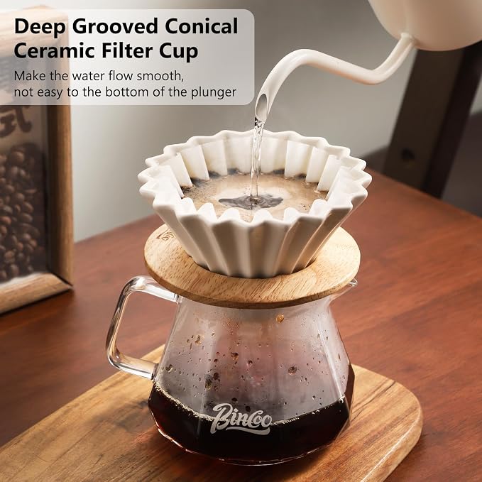 Bincoo 400ML Pour Over Coffee Maker Set - Image 3