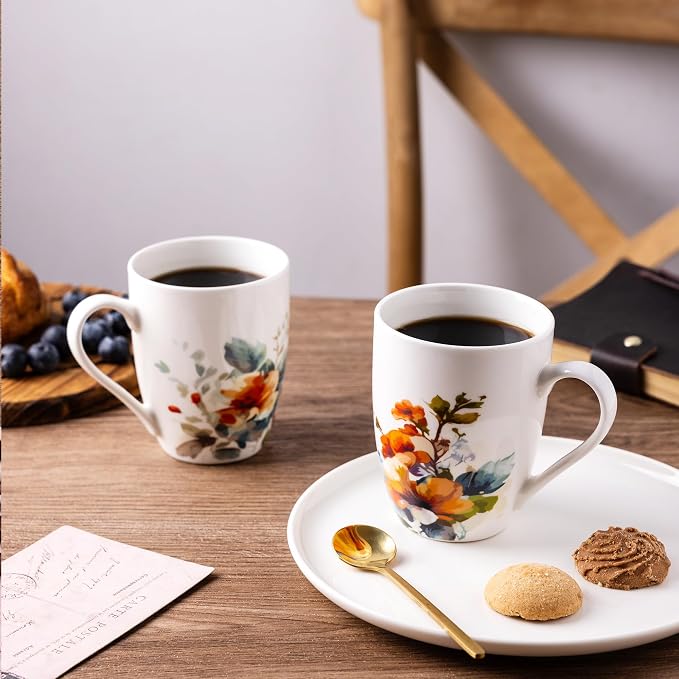 GBhome 12oz Coffee Mugs Set fo 6, Ceramic Coffee Mugs - Image 4