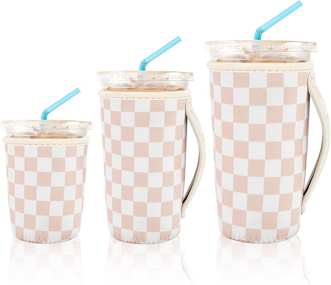 KJQJLY 3 Pack Reusable Iced Coffee Sleeves by KJQJLY