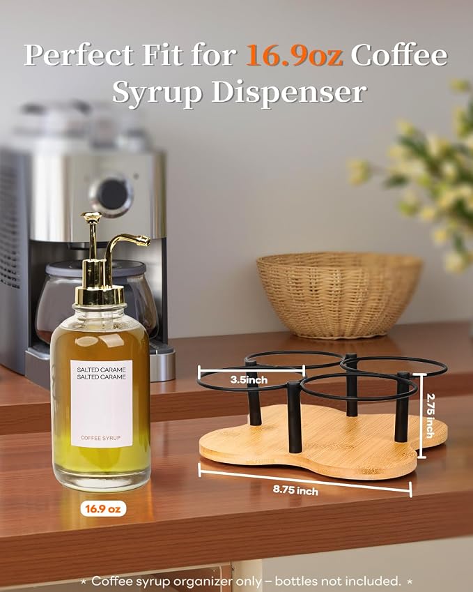 Rotating Coffee Syrup Organizer, Syrup Bottle Holder - Image 3