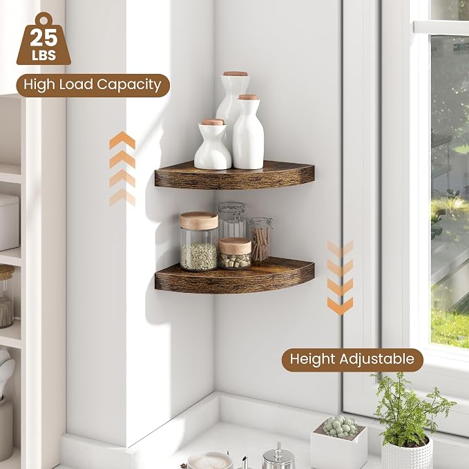 Fun Memories Floating Corner Shelves Set of 2 - Image 6