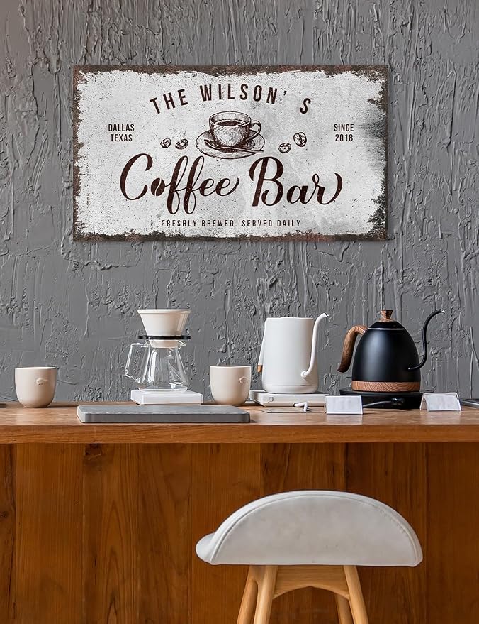 IPIC - Custom Canvas Coffee Bar Sign, Personalized Wall Art Decor - Image 4